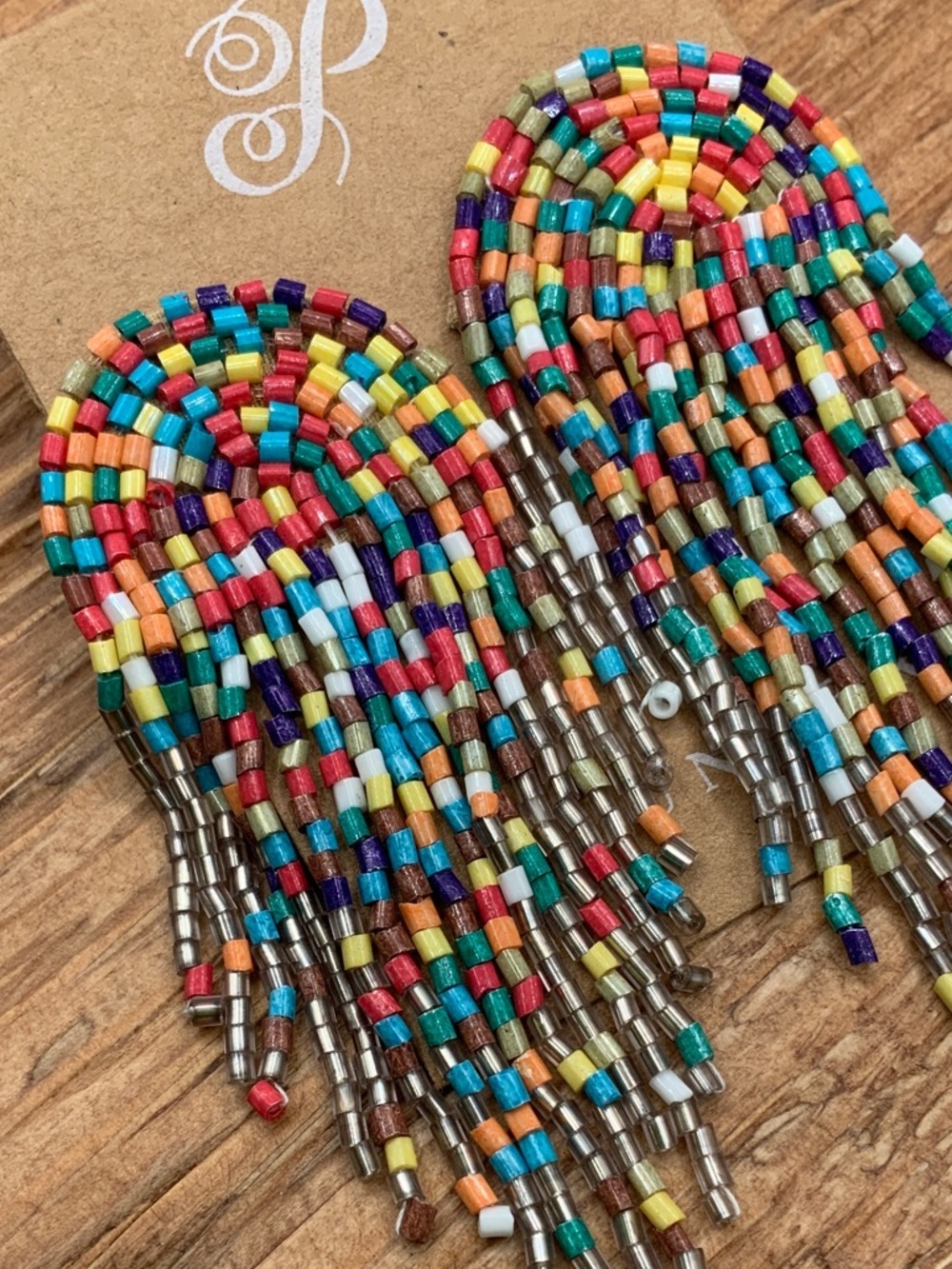 Plunder Design Kinley Resse Multicolor Seed Bead Fringe Earrings